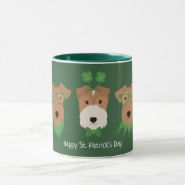 Happy St Patricks Day Welsh Wire Fox Terrier Honde Mok