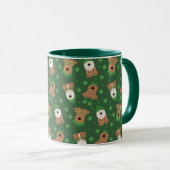 Happy St Patricks Day Welsh Wire Fox Terrier Honde Mok (Voorkant rechts)
