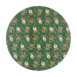 Happy St Patricks Day Welsh Wire Fox Terrier Honde Snijplank