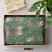 Happy St Patricks Day Welsh Wire Fox Terrier Honde Tissuepapier (Geschenk)