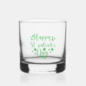 Happy St Patrick's Day Whisky Glas (Voorkant)