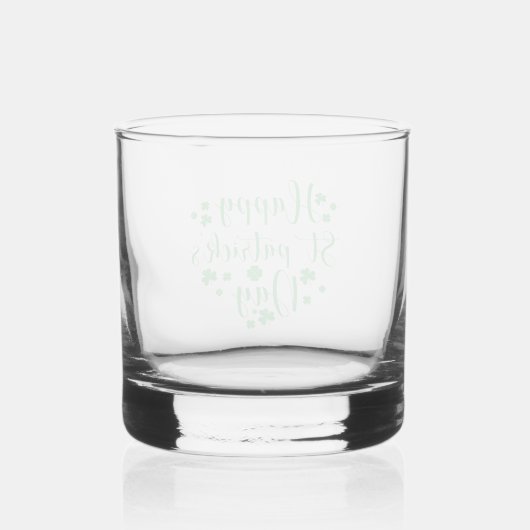 Happy St Patrick's Day Whisky Glas (Achterkant)