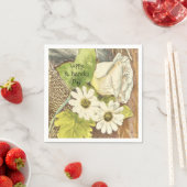 Happy St. Patrick's Day White Flowers Servet (Insitu)