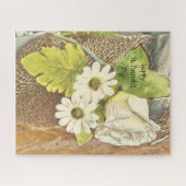 Happy St. Patrick's Day White Flowers Trendy Irish Legpuzzel (Horizontaal)