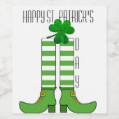 Happy St Patrick's Day Wijn Etiket (Enkel label)