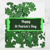 Happy St Patrick's Day Wijn Etiket (Enkel label)