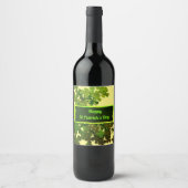 Happy St Patrick's Day Wijn Etiket (Voorkant)