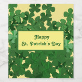 Happy St Patrick's Day Wijn Etiket (Enkel label)