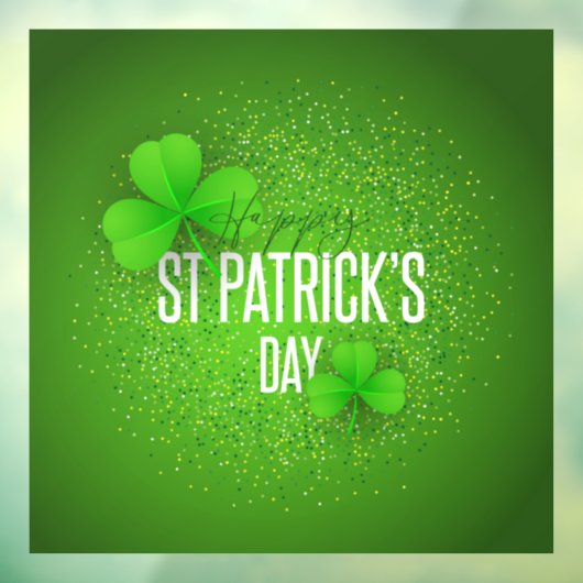 Happy St. Patrick's Day Window Cling Raamsticker (Vel 3)