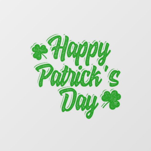 Happy St. Patrick's Day Window Cling Raamsticker (Vel)
