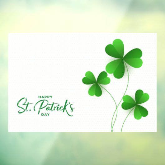 Happy St. Patrick's Day Window Cling Raamsticker (Vel 3)