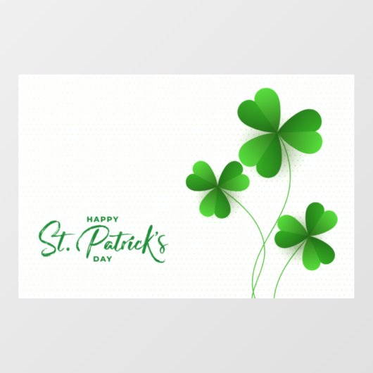Happy St. Patrick's Day Window Cling Raamsticker (Vel)