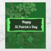 Happy St.Patrick's Day Wine Label Wijn Etiket (Enkel label)