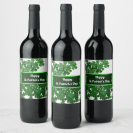 Happy St.Patrick's Day Wine Label Wijn Etiket