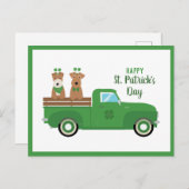 Happy St Patricks Day Wire Fox Terrier Dog Briefkaart (Voorkant / Achterkant)