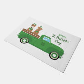 Happy St Patricks Day Wire Fox Terrier Dog Deurmat (Schuin)