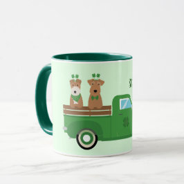 Happy St Patricks Day Wire Fox Terrier Dog Mok