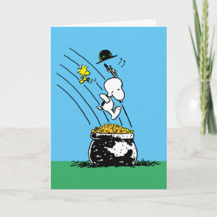 Happy St. Patrick's Day Woodstock Feestdagen Kaart