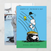 Happy St. Patrick's Day Woodstock Feestdagenkaart (Voorkant / Achterkant)