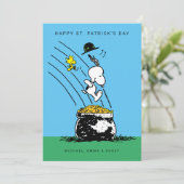 Happy St. Patrick's Day Woodstock Feestdagenkaart (Staand voorkant)