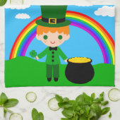 Happy St. Patrick's Day Young Leprechaun Theedoek (Gevouwen)