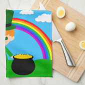 Happy St. Patrick's Day Young Leprechaun Theedoek (Quarter Fold)