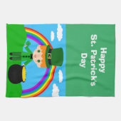 Happy St. Patrick's Day Young Leprechaun Theedoek (Horizontaal)