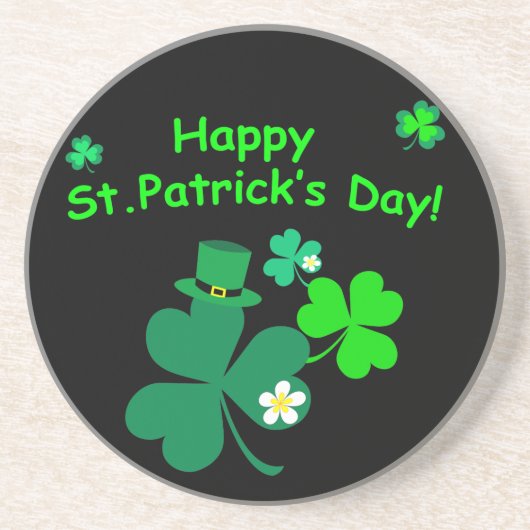 Happy St. Patrick's Day Zandsteen Onderzetter (Voorkant)