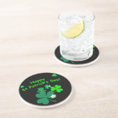 Happy St. Patrick's Day Zandsteen Onderzetter (Zijkant)
