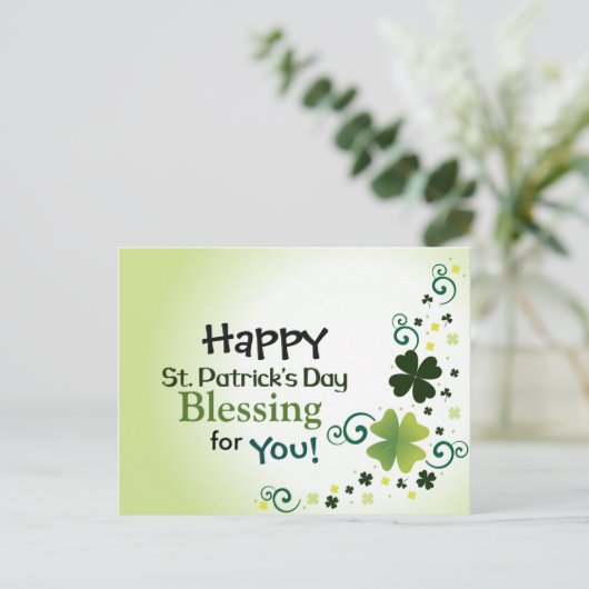 Happy St. Patrick's Day zegen voor jou Briefkaart (Staand voorkant)