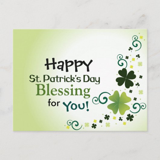 Happy St. Patrick's Day zegen voor jou Briefkaart (Voorkant)