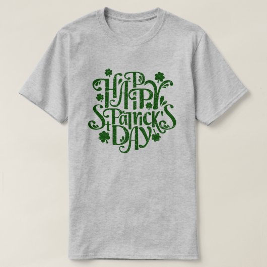 Happy St Patrick's Elegant Day Retro Typografie T-shirt (Design voorkant)