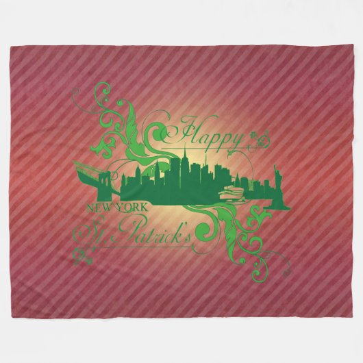 HAPPY ST.PATRICKS - Fleece Blanket Deken (Voorkant (Horizontaal))