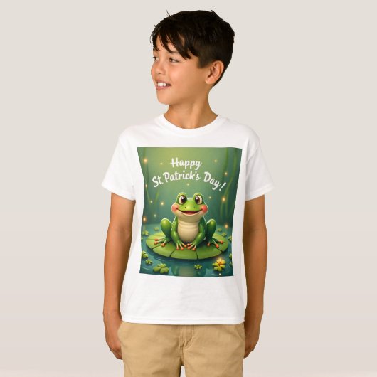 Happy St. Patrick's Frog T-shirt (Voorkant volledig)