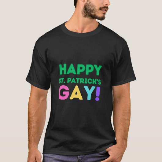 Happy St. Patrick's Gay T-shirt (Voorkant)