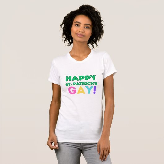 Happy St. Patrick's Gay T-shirt (Voorkant volledig)