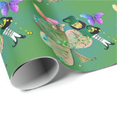 Happy St Patrick's Lepreachaun Wrapping Paper Cadeaupapier (Rol Hoek)