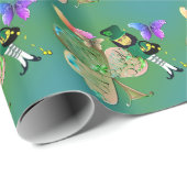 Happy St Patrick's Lepreachaun Wrapping Paper Cadeaupapier (Rol Hoek)