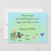 Happy St Patrick's Leprechaun Notitiekaartje (Achterkant)