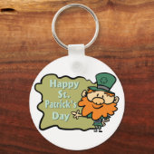 Happy St. Patrick's Leprechaun Sleutelhanger (Voorkant)