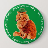 Happy St. Patrick's Lucky Cat Button (Voorkant)