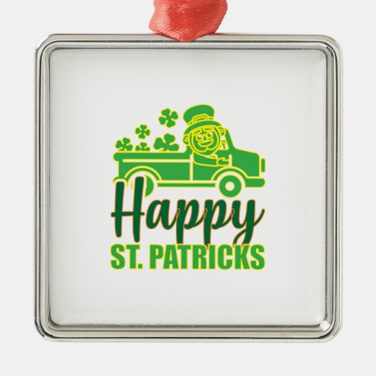 Happy ST Patricks Metalen Ornament (Voorkant)