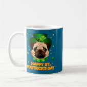 Happy St Patricks Pugtricks Day Irish Pug Leprecha Koffiemok (Links)