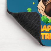 Happy St Patricks Pugtricks Day Irish Pug Leprecha Muismat (Hoek)