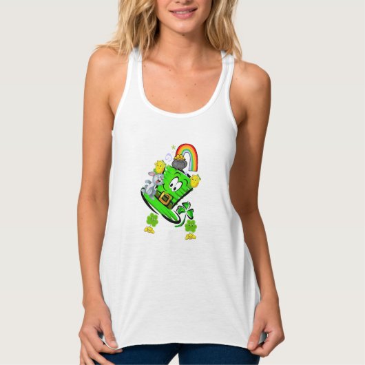 Happy St. Patrick's Rabbit Tank Top (Voorkant)