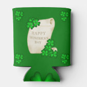 Happy St Patrick's Shamrocks Blikjeskoeler (Achterkant)