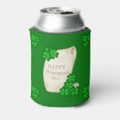 Happy St Patrick's Shamrocks Blikjeskoeler (Blikje Achterkant)