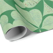 Happy St. Patrick's Shamrocks Cadeaupapier (Rol Hoek)