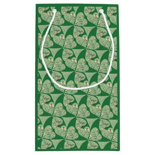 Happy St. Patrick's Shamrocks Klein Cadeauzakje (Achterkant)