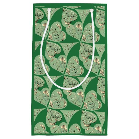 Happy St. Patrick's Shamrocks Klein Cadeauzakje (Voorkant)